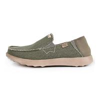 Kickback Couch 2.0 - Mens Loafers - Colour Sunkissed Khaki - Canvas Convertible Slip On Casual Men's Shoes - Canvas, Print or Heavy Weave Canvas Uppers - Leather Lined Removable Insoles - Size UK 11