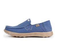 Kickback Couch 2.0 - Mens Loafers - Mid Blue - Canvas Convertible Slip On Casual Men's Shoes - Canvas Uppers - Leather Lined Removable Insoles - Size UK 7