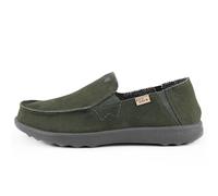 Kickback Couch 2.0 Suede - Mens Loafers - Colour Green - Lightweight Convertible Suede Slip On Mens Shoes - Soft Suede Uppers with Leather Lined Active Foam Removable Insoles - Size UK 7
