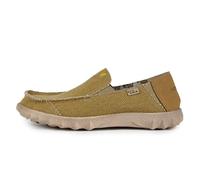 Kickback Couch Classic Men’s Canvas Slip On Loafers - Lightweight Casual Summer, Travel & Beach Shoes with Anti-Slip Sole - Relaxed Comfortable Fit for All Day Comfort - Mustard, UK 11