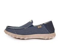Kickback Couch Classic Men’s Canvas Slip On Loafers - Lightweight Casual Summer, Travel & Beach Shoes with Anti-Slip Sole - Relaxed Comfortable Fit for All Day Comfort - Navy, UK 7