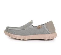 Kickback Couch Classic Men’s Canvas Slip On Loafers - Lightweight Casual Summer, Travel & Beach Shoes with Anti-Slip Sole - Relaxed Comfortable Fit for All Day Comfort - Rocket Grey, UK 6