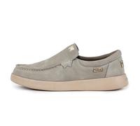 Kickback Don Juan Men’s Suede Slip On Loafers - Smart Casual Shoes with Premium Leather Lined Interior - Cushioned Comfortable Fit for Evenings Out or Everyday Wear - Taupe Suede, UK 12