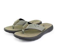 Kickback Koloa Flip Flops for Men & Women - Casual Summer Sandals with Anti-Slip Sole - Relaxed Comfort for Beach, Holiday, Travel & Everyday Wear - Khaki Black, UK 11