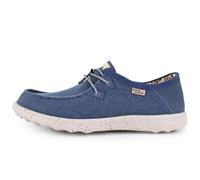 Kickback Lounger Men's Canvas Summer Shoes - Casual Slip-On Loafers with Elastic Laces - Comfortable Indoor & Outdoor Sneakers with Kickdown Heel & Anti-Slip Sole - Blue, UK 9
