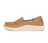 Kickback Rizzo Loafer - Ladies Slip On Moc Toe - Lightweight Suede Slip in Shoes - Relaxed Look All Day Comfort - Orthotic Leather Lined Active Foam Footbed - Tan Suede - UK 5