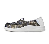 Kickback Rizzo Women’s Slip On Linen Loafers - Lightweight Casual Shoes - Convertible Kick Down Heel Design for a Relaxed Everyday Summer Shoe - Black, UK 6