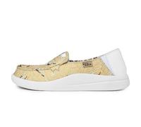 Kickback Rizzo Women’s Slip On Linen Loafers - Lightweight Casual Shoes - Convertible Kick Down Heel Design for a Relaxed Everyday Summer Shoe - Beige, UK 5