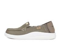 Kickback Rizzo Women’s Slip On Linen Loafers - Lightweight Casual Shoes - Convertible Kick Down Heel Design for a Relaxed Everyday Summer Shoe - Earth, UK 7