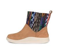 Kickback Scandi Slouch Tan Ankle Boot - Women's Cosy Suede Slip-On with Woolie Lining - Lightweight Non-Slip Sole - Orthotic Support for Everyday Comfort - UK Size 6
