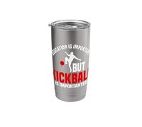 Kickball Team Sport Kicking Baseball Player Stainless Steel Insulated Tumbler