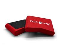 KickBlock PedalBlock - Drum Pedal Anchor for Hi-Hat Stand, Double Kick, Keyboard and Electronic Bass Drum Pedals - Prevents Slide with Shock-Absorbing Grip - Brick Red (Set of 2)