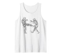 Kickboxer Line Art MMA Octagon Mixed Martial Arts Fighter Tank Top