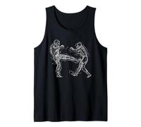Kickboxer Line Art MMA Octagon Mixed Martial Arts Fighter Tank Top
