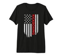 Kickboxing American Flag Premium T-Shirt