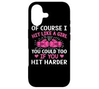 Kickboxing Boxing Class Saying Of Course I Hit Like a Girl Case for iPhone 17