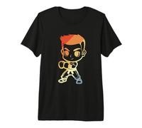 Kickboxing Boy Cartoon Look Kickboxer Karate Premium T-Shirt