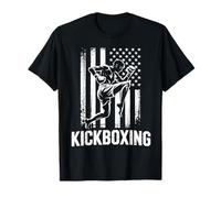 Kickboxing Fighter American Flag Martial Arts Kickboxer Men T-Shirt