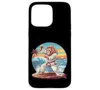 Kickboxing Lion Beach Sunset Jiu-Jitsu Taekwondo Lion Lover Case for iPhone 15 Pro Max