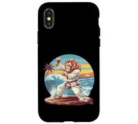 Kickboxing Lion Beach Sunset Jiu-Jitsu Taekwondo Lion Lover Case for iPhone X/XS
