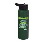 Kickboxing The Coolest Game On Earth Funny Kickboxer Stainless Steel Insulated Water Bottle