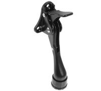Kickdown Adjustable Alloy Stopper Operated Door Foot Black Zinc