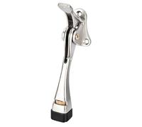 Kickdown Door Stopper 5 Inches - 2 Packs Door Stoppers for Bottom of Door One Touch Adjustable Door Stop，Made of Aluminum Alloy Metal Heavy Duty Door Stops with Rubber Tip Satin Nickel