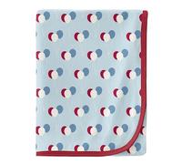 KicKee Pants Swaddling Blanket – Kickee Bamboo Signature Blend, Silky Soft – Spring Sky Birthday