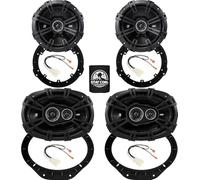 KICKER 43DSC6504 Ford F-150 2015-2022 Replacement Kit 6" x 9" DS Series Front Rear Speaker Replacement Kit with Speaker Wiring Harness and Mounting Adapters