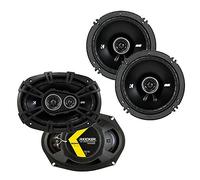 KICKER 43DSC69304 D Series 6x9 Inch 360 Watt 3 Way Dual Speakers with 43DSC6504 6.5 Inch 240 Watt 2 Way 4 Ohm Car Audio Coaxial Speakers