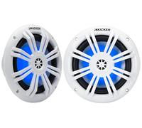 KICKER 51KM604WL KM 6.5" 4Ω LED Marine Coaxial Speakers - Pair