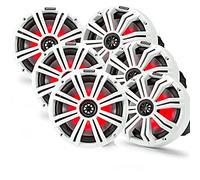 KICKER 8" White Marine LED Speakers - 3-Pairs of OEM Replacement Speakers