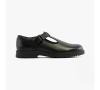 Kickers Womens School Shoes Finley T Bar Leather Buckle black Leather (archived) - Size UK 4