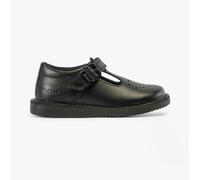 Kickers Infant Kopi Heart T-Bar Leather Shoe - Black - Size 10