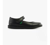 Kickers Junior Girl's Kopi MJ Brogue Leather Shoes, Black, 12.5 UK Child