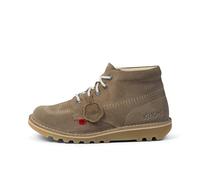 Kickers Adult Unisex Kick HI Sued Ankle Boot, Grey, 10.5 UK