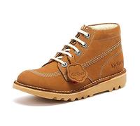 Kickers Baby Unisex Kick Hi Ankle Boots with Zip | Extra Flexibility For Baby | Easy On And Off, Tan, 4 UK Child