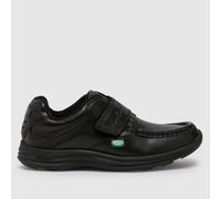 Kickers Black Reasan Strap Boys Junior Shoes UK 2
