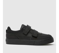 Kickers Junior Boy's Tovni Scuff Lo Leather School Shoes, Black, 1 UK