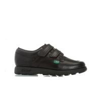 Kickers Boys Boy's Childrens Fragma Lo Strap Leather Shoes in Black - Size UK 10 Kids