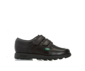 Kickers Boys Boy's Infant Fragma Lo Strap Leather Shoes in Black - Size UK 7 Infant