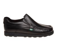 Kickers Teen Boy's Fragma Slip Black Leather Shoes, 5 UK
