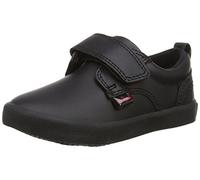 Kickers Boy's Kariko Strap Black Leather Shoes, Black, 10 UK