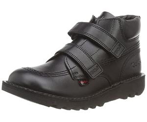 Kickers Boy's Kick Hi Roll Ankle Boot | Sturdy Ankle Boot Design | Everyday Comfort Fit, Cushioned for All-Day Wear, Black, 13 UK Child