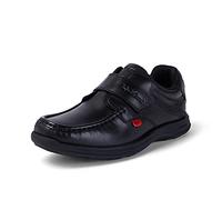 (UK 6 / EU 39) Kickers Reasan Strap Leather YM 112870 Boys School Shoes Black