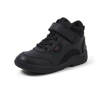 Kickers Boy's Stomper Hi Leather School Shoes | Smart Everyday School Look | Everyday Comfort Fit, Cushioned for All-Day Wear, Black, 13 UK Child