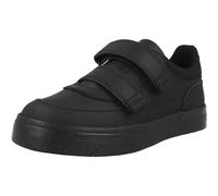 Kickers Boy's Tovni Scuff Lo Leather School Shoes | Smart Everyday School Look | Everyday Comfort Fit, Cushioned for All-Day Wear, Black, 2 UK Child