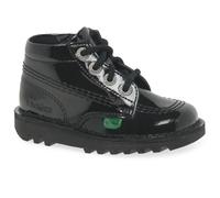 (10 Infant) Kickers Kick Hi Zip Patent Infants Black Boots