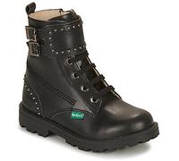 Kids Groorock Ankle Boots in Leather Black