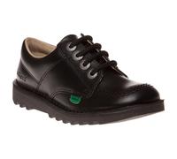 Kickers Childrens Unisex Kick Lo J Core Shoes - Black Leather - Size UK 2 Infant
